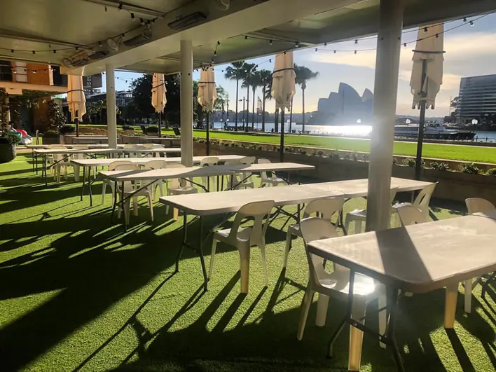 Our plastic trestle tables used for an event in Cabramatta.