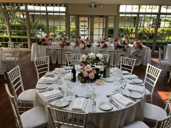 White Tiffany Chairs for events in Beecroft