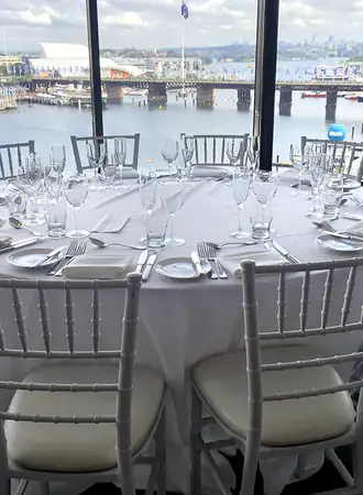White Tiffany Chair for events in Prahran