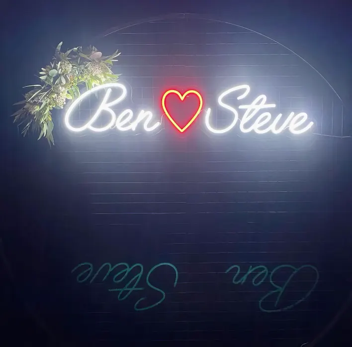 Backdrop with Neon Sign