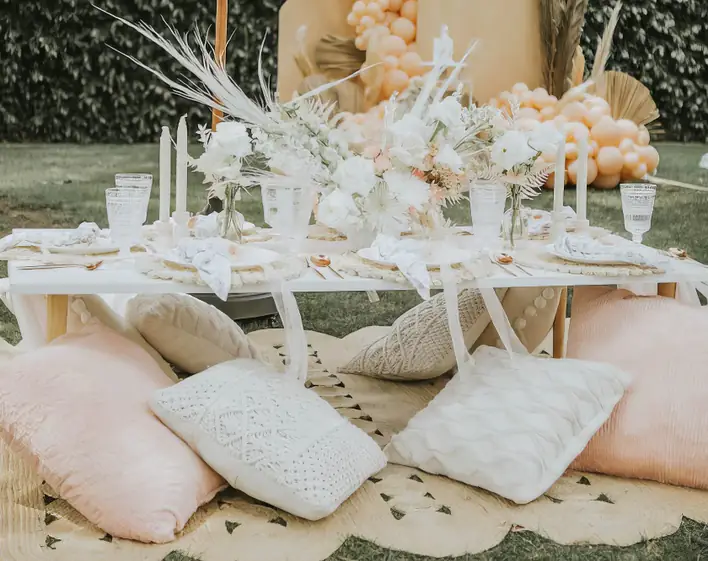 Low Picnic Tables for events