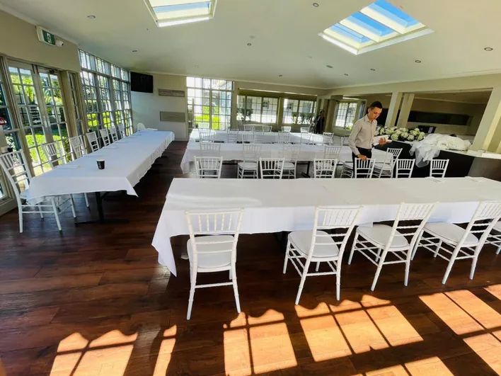 White Tiffany Chairs for event in Vineyard