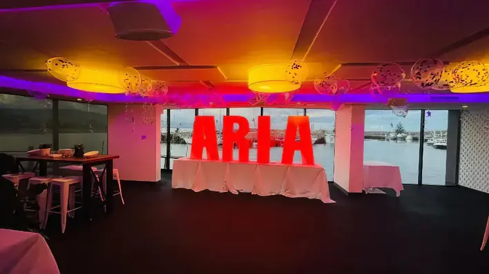Glow letters for events at Parramatta