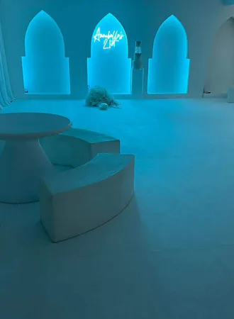 glow furniture blue colour