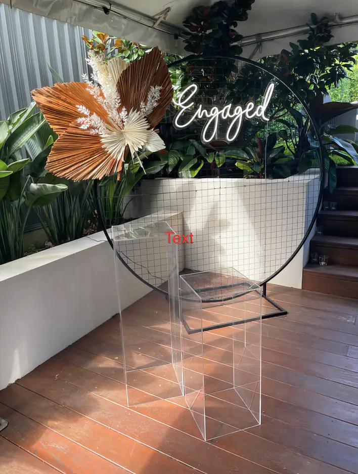 Clear plinths