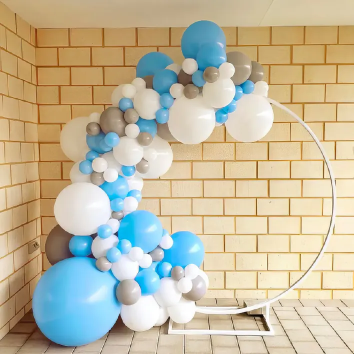 White Balloon Arch Hoop for events