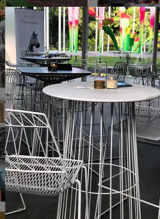 white wire stool 6