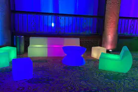 Glow furniture at an outdoor event