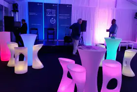 Glow furniture at an event