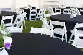 Black Round Banquet Table Linen 3 300x253