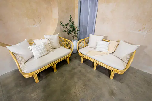 Cane sofa armchairs