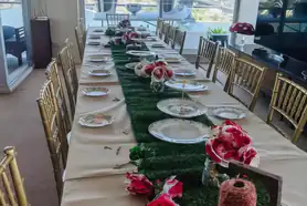 Gold Tiffany Chairs For A Function At Sydney Harbour