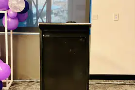 A lectern hired for a party