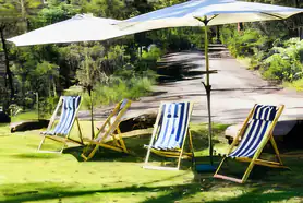 Blue &amp; White Deck Chair