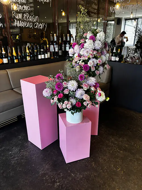 Pink Plinths Hire Package