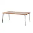 Black Hairpin Banquet Table w/ Timber Top