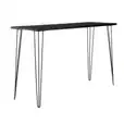 Black Hairpin High Bar Table w/ Black Top Hire