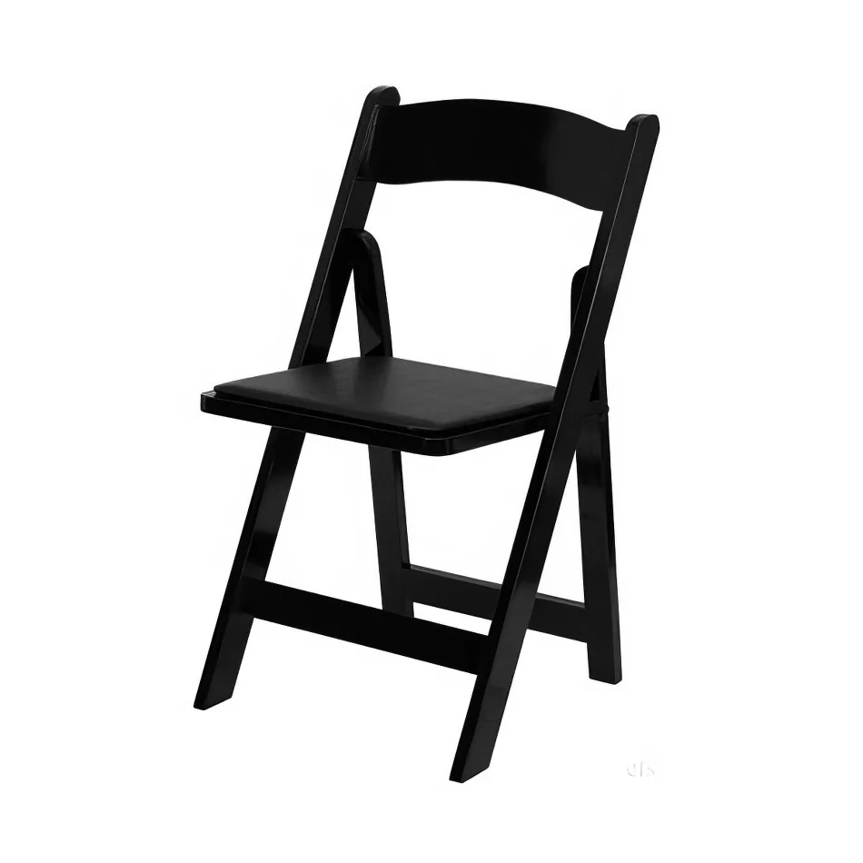 Black Padded Folding Chair