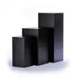 Black Square Plinths Hire - Set of 3
