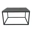 Black Rectangular Coffee Table Hire w/ Black Top