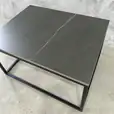 Black Rectangular Coffee Table Hire top view
