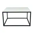 Black Rectangular Coffee Table Hire w/ White Top