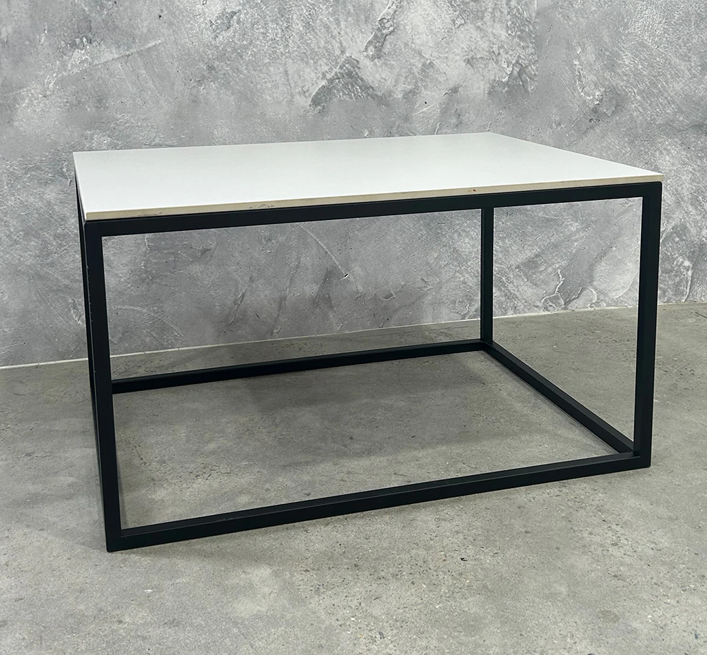 Black rectangle our coffee table available for hire