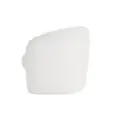 A white cushion on a white surface.