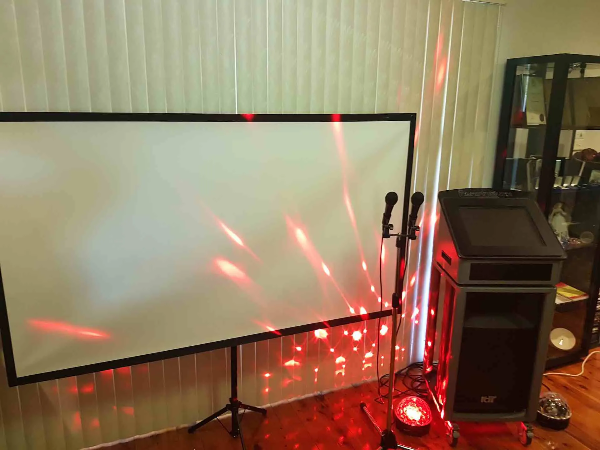 Projector, speakers