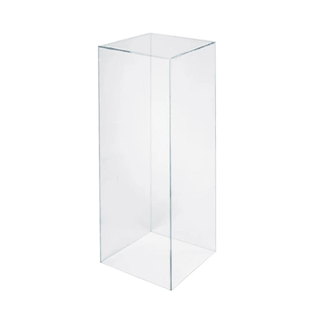 Clear Square Acrylic Plinth Hire - Large