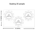 Marquee circular seating arrangements for 30 people