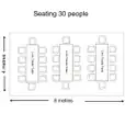 Marquee seating arrangements for 30 people