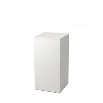 White Square Timber Plinth Hire - Medium