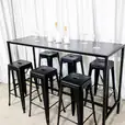Our black rectangular tapas table available for hire