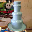 A small commercial thomas the tank engine chocolate fountain package.