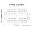 Marquee seating arrangements for 20 people