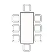 Pop-up marquee table seating arrangements