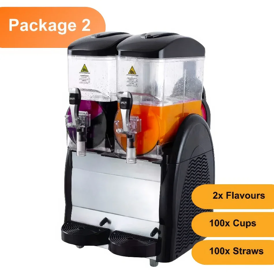 Twin Bowl Slushie Machine: Package 2 - *120 Drinks*