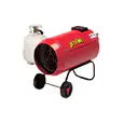 Rent a portable space heater, complete with a 9kg propane tank.