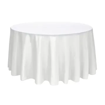 White Round Banquet Tablecloth Hire