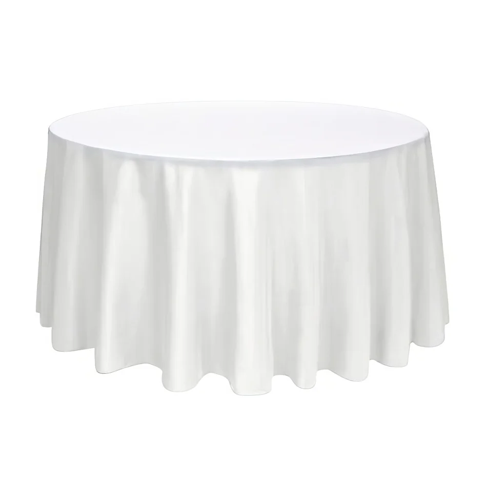 White Round Banquet Tablecloth Hire