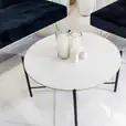 Top view of the black cross coffee table
