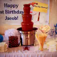 Indulge in a chocolate fountain at your next birthday party, complete with an irresistible assortment of wafer biscuits. Each serving comes with 100 delectable biscuits to dip into the flowing