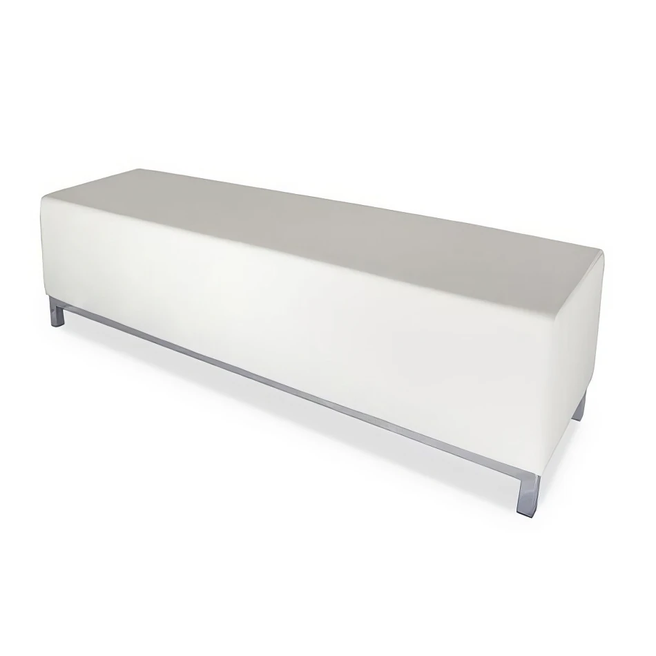White Ottoman Bench