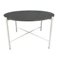 White Cross Coffee Table Hire w/ Black Top