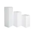 White Square Acrylic Plinths - Set of 3