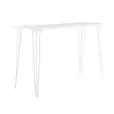 White hairpin High Bar Table w/ White Top Hire