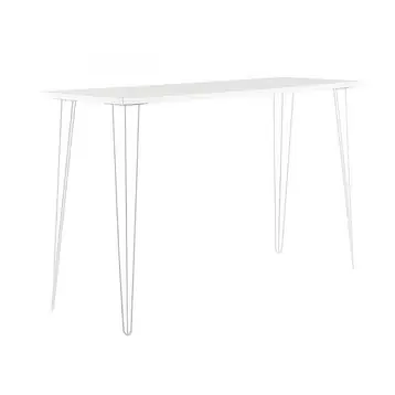 White Hairpin High Bar Table w/ White Top Hire