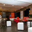White Ottoman cubes hired for a hotel event