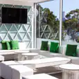 White Ottoman cubes hired for a luxury indoor event